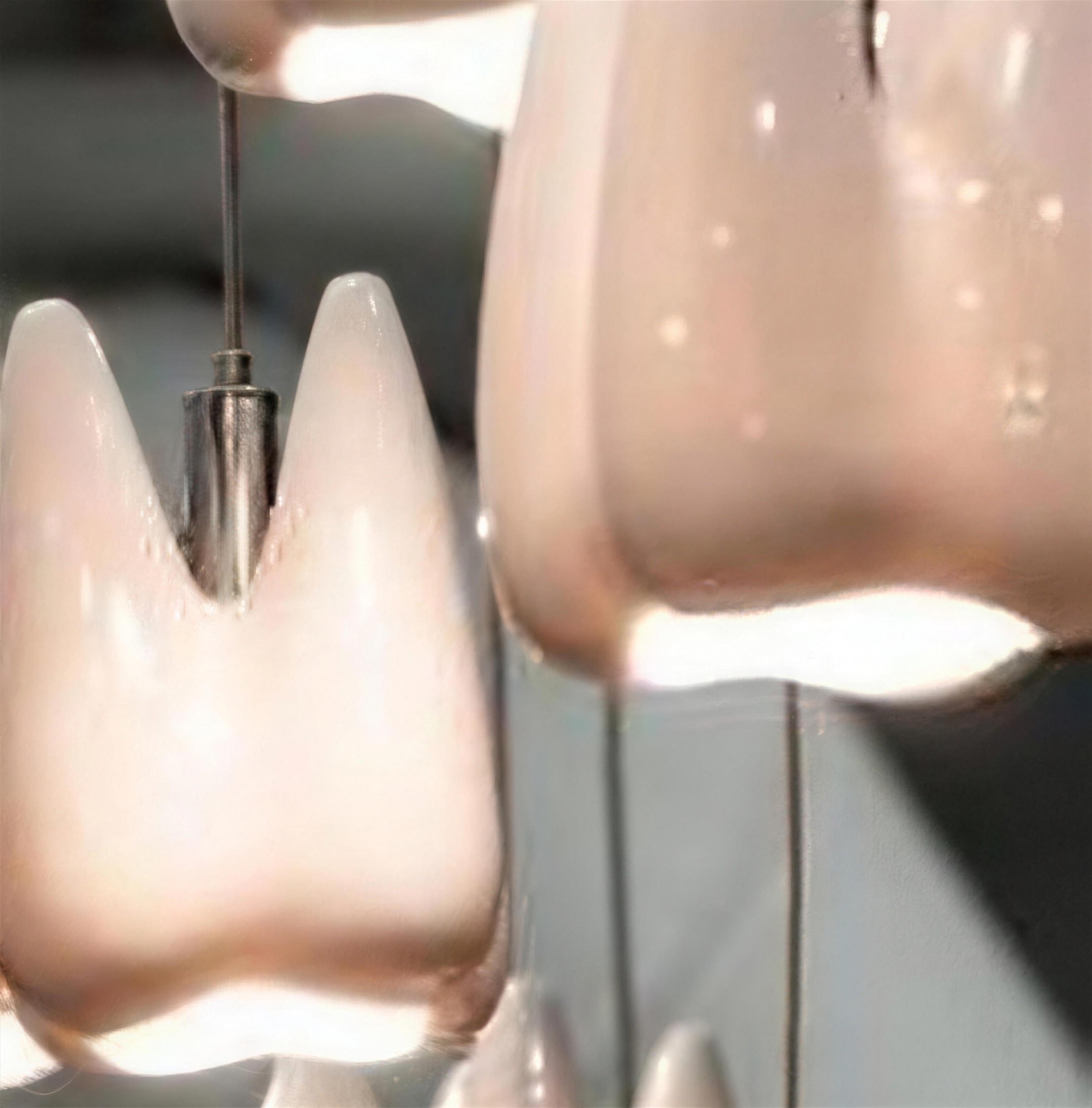 Close-up of the porcelain glow