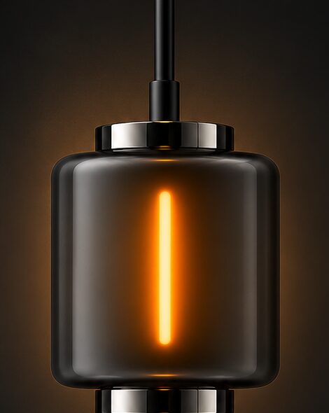 Vant 03: wide cylinder with a vertical glow line